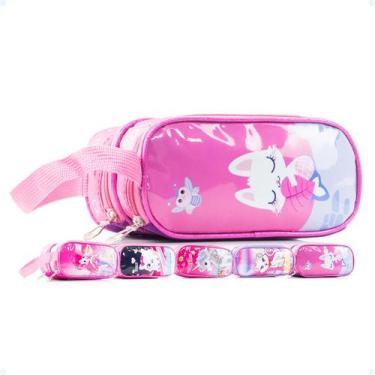 Imagem de Estojo Box Organizador Escolar Bolsinha De Lápis Infantil - Hxt, Gato 