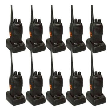 Imagem de Kit 10 Rádios Comunicador Vhf/uhf/ Baofeng 777s Walktalk