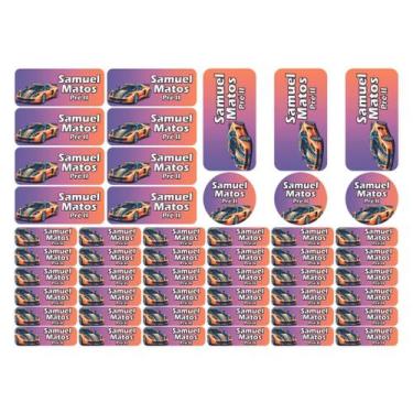 Imagem de 50 Etiquetas Escolares Personalizado Vinil Carros - Tectoner, Carros 1