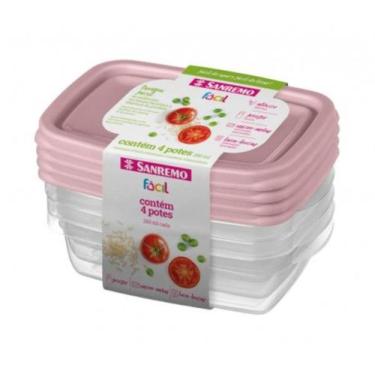 Imagem de Kit Com 4 Potes Herméticos Para Comida De Criança Bebê - Sanremo