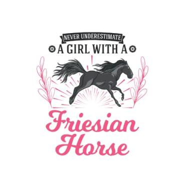 Imagem de Friesenpferd Notizbuch: Friesen Pferd Mädchen Friesenpferd / 6x9 Zoll / 120 linierte Seiten