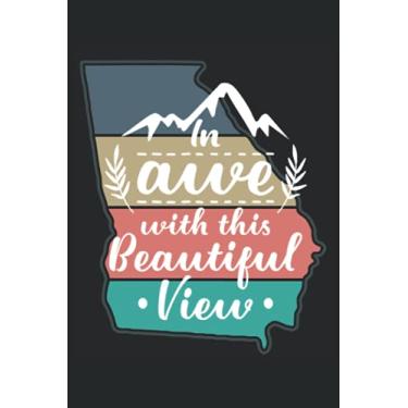 Imagem de In Awe With This View Notebook: Lined Journal, 120 Pages, 6 x 9, Gift For Outdoor Adventure Lovers, Georgia Retro Sunset Matte Finish (In Awe With This View Journal)
