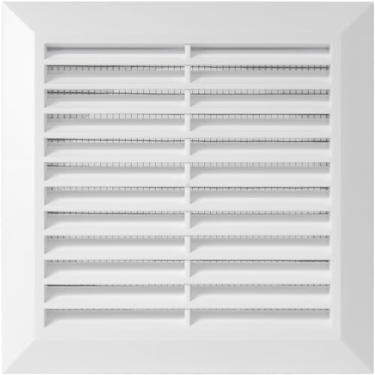 Imagem de Grade de ventilação branca de 5" polegadas - Uso interno/externo - (flange 4,9" Ø/tampa 17 x 17 cm) - grelha de ventilação de ar - capô de exaustão - Disponível em 3 tamanhos / 4 cores.