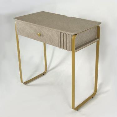 Imagem de Penteadeira Lena- Uma gaveta com pés metálico dourado  - Casa Heva