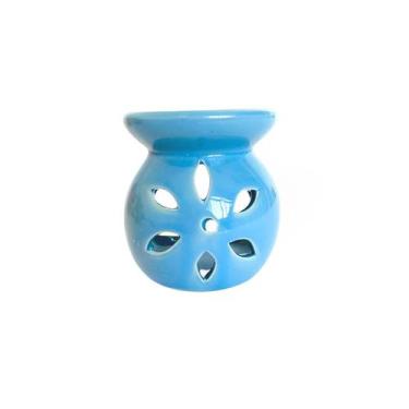 Imagem de Kit 2 Queimador Rechaud/Difusor de Cerâmica  - Embaleve Comércio, Azul