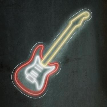 Imagem de Painel Neon Led Guitarra Decoração Musical Luminoso - OntheLight