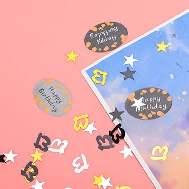 Imagem de Acessórios de Roupas Confetes Mesa Confetes Diy Acessórios de Decoração de Roupas Design Elegante Festa de Aniversário Jogando (600 números + 12 cartões de papel de)