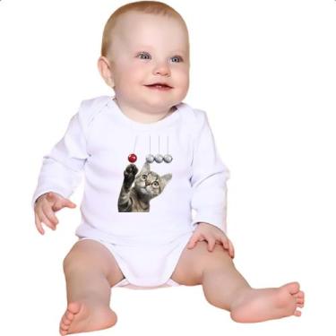 Imagem de Body intantil Gatinho brincando com pendulo - Alearts, G