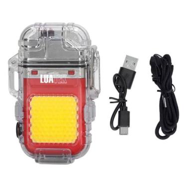 Imagem de Isqueiro De Plasma Com Lanterna Super Potente Recarregável USB-c - Lua