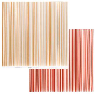 Imagem de Papel Scrapbook Linha Duo Listras Mostarda 180g 30,5 x 30,5cm Repeteco