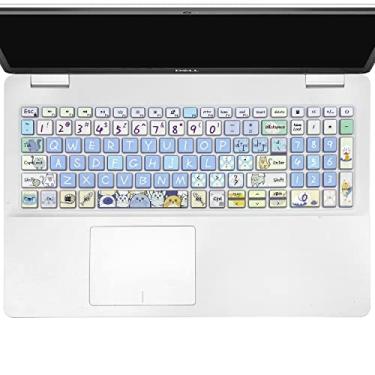 Imagem de WSLUCKO Capa de teclado para Dell Inspiron 15 5501 5502 5502 5505 5508 5584 5590 5593 5598 15,6 polegadas / Inspiron 15 7000 7590 7591 7501 7506 7706 7790 / Vostro 7590 5590 7500, gato fofo
