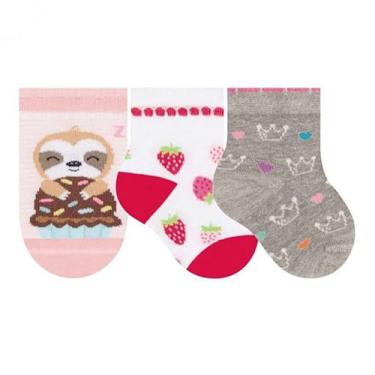 Imagem de Meia Infantil Feminino Selene RN blister 3 pares- 1030.001, Sortido, 5