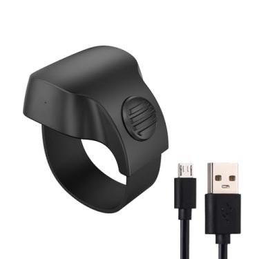 Imagem de Recarregador Bluetooth 5.1 Smart Ring Selfie Camera Controle Remoto para iPhone e Android Controle Remoto Sem Fio Selfie Stick para iPhone e Clicker de Gravação de Vídeo (Preto)