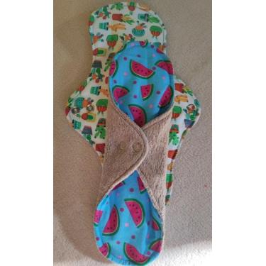 Imagem de kit 2 absorventes ecológicos (noturno) - Ateliê Pequenas Fofuras