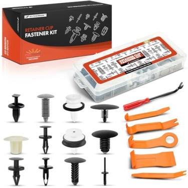 Imagem de A-Premium Kits de acabamento interno do defletor de ar do para-choque dianteiro e traseiro 105 peças compatíveis com Ford Ranger 2019 2020 2021 2022 2023, com 1 removedor de fixador