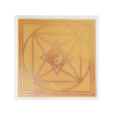 Imagem de Placa Grafico Pirâmide de Tao M 7x7cm - Radionica Radiestesia - Dhonel