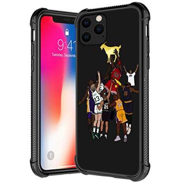 Imagem de Compatível com iPhone 12 Pro Max, capa de vidro temperado com padrão de cabra para iPhone 12 Pro Max para meninos e homens, capa bumper de TPU (poliuretano termoplástico) macio antiarranhões à prova de choque para iPhone 12 Pro Max 6,5 polegadas