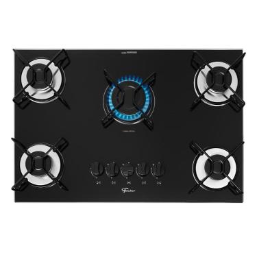 Imagem de Cooktop a Gás Fischer 5 Bocas Fit Line Trempe Esmaltada Aramado 36360