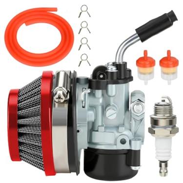 Imagem de YOXUFA Carburador de 2 tempos para 49cc 50cc 66cc 80cc 100cc motorizado moto bicicleta a gás motor scooter peças de ciclomotor