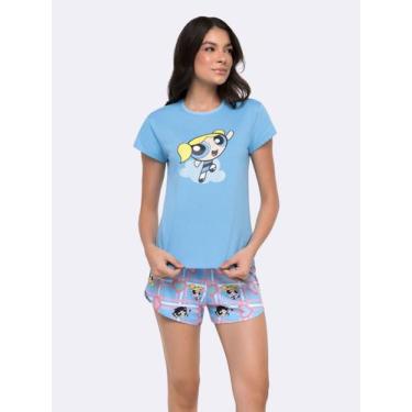 Imagem de Pijama Manga Curta As Meninas Superpoderosas - Veggi, Azul, G, Feminin
