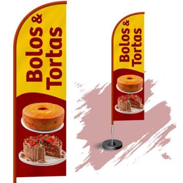 Imagem de Wind Banner Dupla Face 3mt Completo Bolos e Tortas - Fadrix