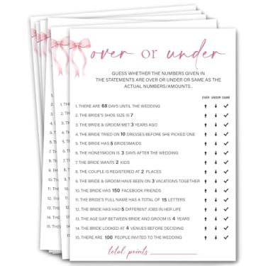 Imagem de Jogos de chá de panela - acima ou menos, jogos de chá de casamento, jogos de noiva rosa, jogos de festa de noiva, jogos de despedida de solteira, jogos de chá de panela 30 convidados/P11