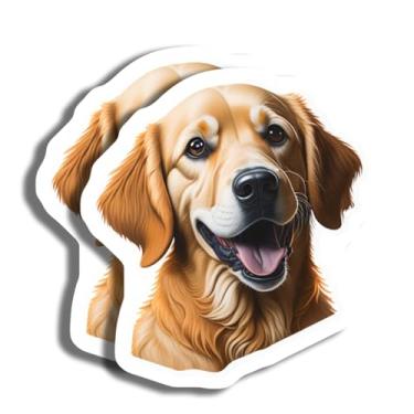 Imagem de Adesivo de cachorro Golden Retriever - adesivo de animal fofo - adesivo para laptop - adesivo de garrafa de água - adesivo para capa de telefone - presente para amantes de animais - AAS0622
