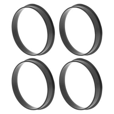 Imagem de A ABSOPRO Anéis centralizados de cubo de roda de carro de 59,6 mm a 56,1 mm rodas de policarbonato preto eixo central amortecedor Hubrings 4 peças