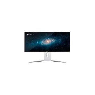 Imagem de Monitor Gamer Curvo Corsair Xeneon 34" QD OLED, 240Hz, WQHD, 0.03ms, DisplayPort e HDMI, HDR, G-Sync e FreeSync, Branco - CM-9030005-NA