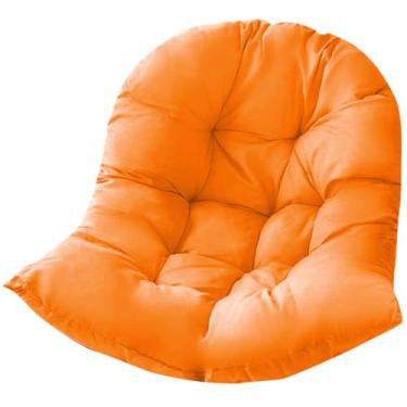 Imagem de Samtiny Almofada de cadeira de balanço de rede, almofada de assento de cesta suspensa, almofadas macias para pendurar nas costas, para escritórios de jardim internos e externos