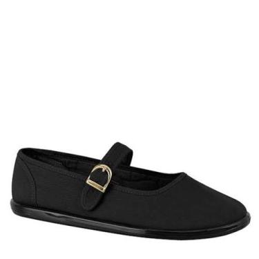 Imagem de Sapatilha Moleca 52075 Tecido PRETO, 36