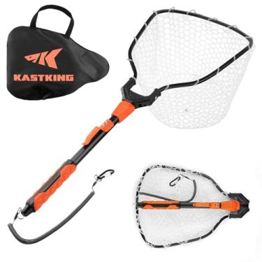 Imagem de KastKing Rede De Pesca Titanet 32", Malha Silicone Transparente Sem Anzol, Cabo Alumínio Durável, Aderência Antiderrapante Alta Visibilidade, Bolsa Armazenamento Compacta, Cordão Magnético, Ideal Pa