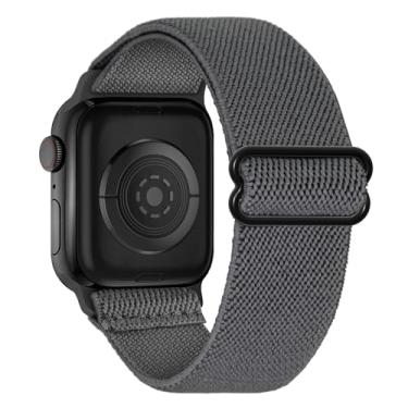 Imagem de Pulseira de nylon elástico compatível com Apple Watch séries 10, 9, 8, 7, 6, 5, 4, 3, 2 e SE, Ultra 2 de 38 mm, 40 mm, 40 mm, 40 mm, 41 mm, 42 mm, 44 mm, 46 mm, 49 mm