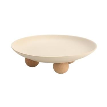Imagem de cesta de frutas Tigela de frutas de cerâmica de três pernas, tigela de cerâmica para balcão de cozinha, tigela de frutas branca, tigela de chave, cesta de frutas para decoração de cozinha decoração de