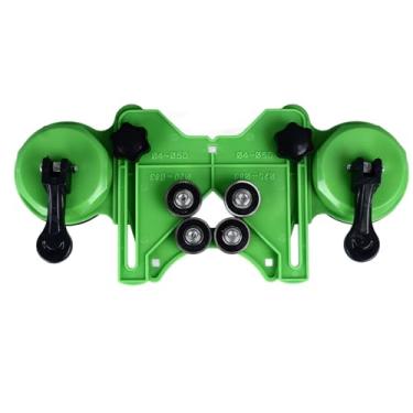 Imagem de Qanyegn ladrilho hole serra guia de gabarito de gabarito, conjuntos de brocas de telha, ajustável com 2 xícara de sucção para mármore de porcelana de vidro de cerâmica (Locator)