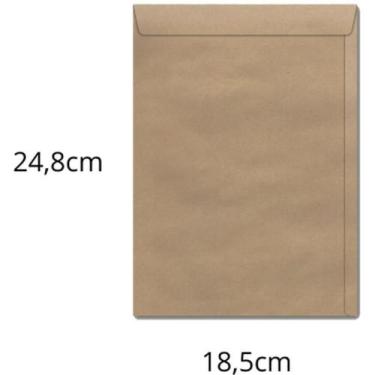Imagem de Envelope Saco Natural 185X248MM 80G KN 24 Caixa com 250 Unidades - SCR