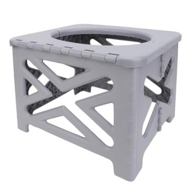 Imagem de Banheiro Portátil de Acampamento para Adultos, Banheiro Dobrável de Viagem Com Tampa de 220.46lbs Capacidade de Carga para Caminhadas Ao Ar Livre Uso, Design Versátil Ideal para