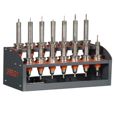 Imagem de Rack de ferramentas CNC HSK63, rack de armazenamento de ferramentas CNC HSK63 colocado na mesa, pequeno armário de ferramentas CNC, carrinho de ferramentas CNC para oficina, loja, avião, carro, móveis