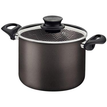 Imagem de Caldeirão de Alumínio Tramontina Antiaderente - Chumbo com Tampa 5,7L 