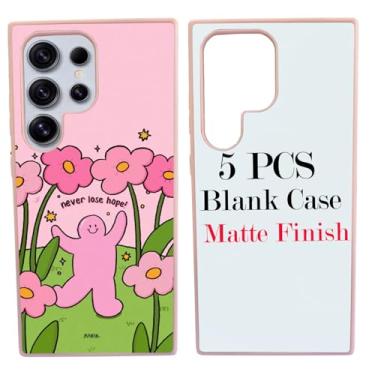 Imagem de JUSTRY Capa de telefone em branco de sublimação 5 peças para Samsung Galaxy S24 Ultra, capa 2D fácil de sublimar DIY capa de telefone de transferência de calor para impressão de borracha macia +