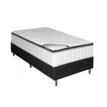 Imagem de Colchão Solteiro Molas Ensacadas Miami + Base 88x188x71 - Bom Pastor