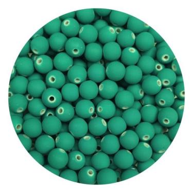 Imagem de Miçanga Emborrachada 8mm 200un p/ Montar Pulseira Infantil Terço Brinc