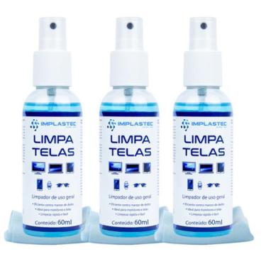 Imagem de Kit 3 Limpa Telas Led Plasma Lcd iPad Tv Monitores Celulares Com Flane