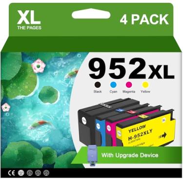 Imagem de Pacote combo de cartuchos de tinta 952XL com substituição de dispositivo de atualização para HP 952 XL cartucho de tinta para impressoras HP Officejet Pro 7740 8720 8710 8210 8715 8740 8702 8730 8725