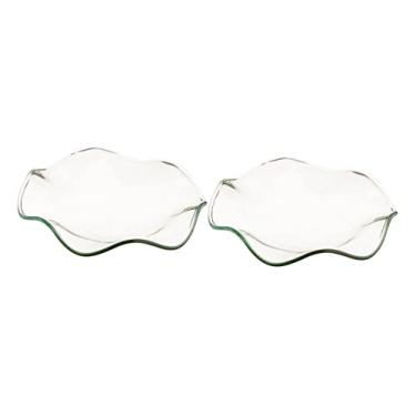Imagem de CIYODO 2 peças de prato de óleo essencial aquecedor de spa difusor de óleo essencial de vidro prato de aquecimento de óleo de substituição placa de lâmpada de aroma bandeja de tampa aquecedores de