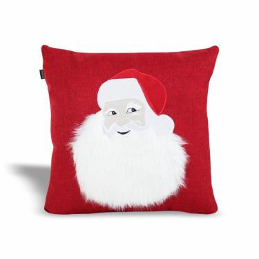 Imagem de Almofada Artesanal Em Poliéster 50x50cm Cortbrás Papai Noel