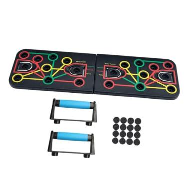 Imagem de Dynwave Suporte para flexão de suporte para flexão Acessórios de fitness Prancha de treinamento muscular abdominal dobrável para academia em casa, Sem Cordas