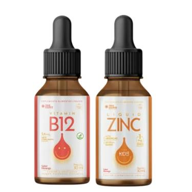 Imagem de Combo Zinc Liquid Kids True Source Imunidade Desenvolvimento- 30ml e Vitamina B12 True Source Metilcobalamina Alta Absorção 30ml