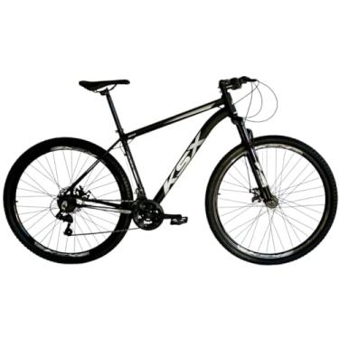 Imagem de Bicicleta 29 KSX Masculino Mtb Alum. Bike Index Freio Mecânico 21v Cabeamento Interno Suspensão 80mm (PRETO/BRANCO, 15)