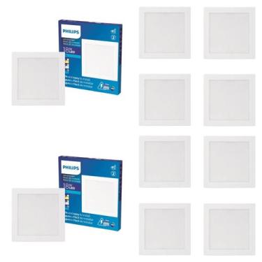 Imagem de 10 Luminárias Plafon Led 18w Philips 6500k 1300lm Bivolt, Bivolt